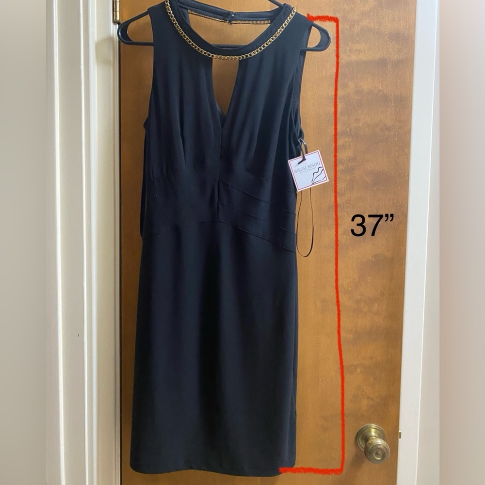 Black v-neck dress